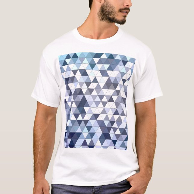 Colourful geometric triangular mosaic: abstract ba T-Shirt (Front)