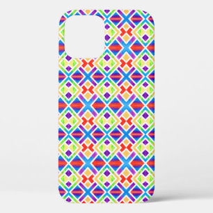 Colourful Geometric Tribal Pattern iPhone 12 Case