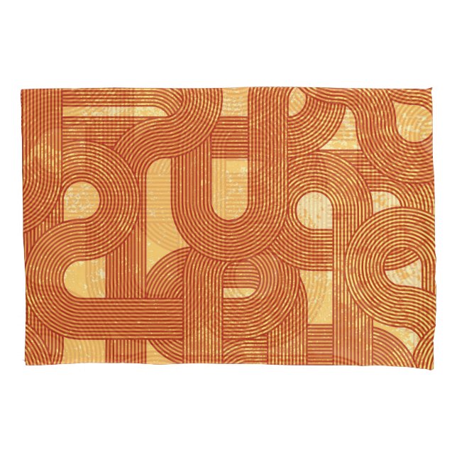 Colourful Geometric Vintage Abstract. Pillowcase (Front)