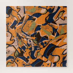 Colourful geometric vintage seamless backdrop. jigsaw puzzle
