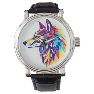Colourful Geometric Wolf eWatch Watch