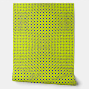 Colourful Geometric Yellow and Blue Wallpaper