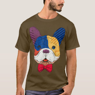 Colourful Geometrical French Bulldog Dog for Owner T-Shirt