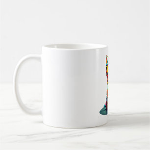 Colourful Geometry 3D Chihuahua in Modern Style Coffee Mug