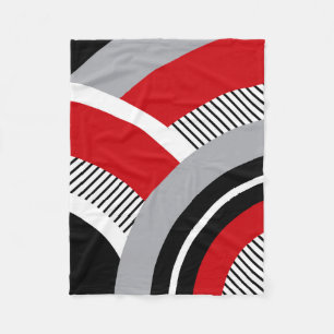 Colourful geometry fleece blanket