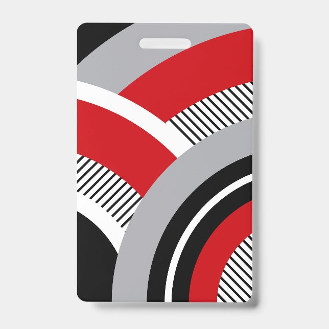 Colourful geometry ID badge (Front)