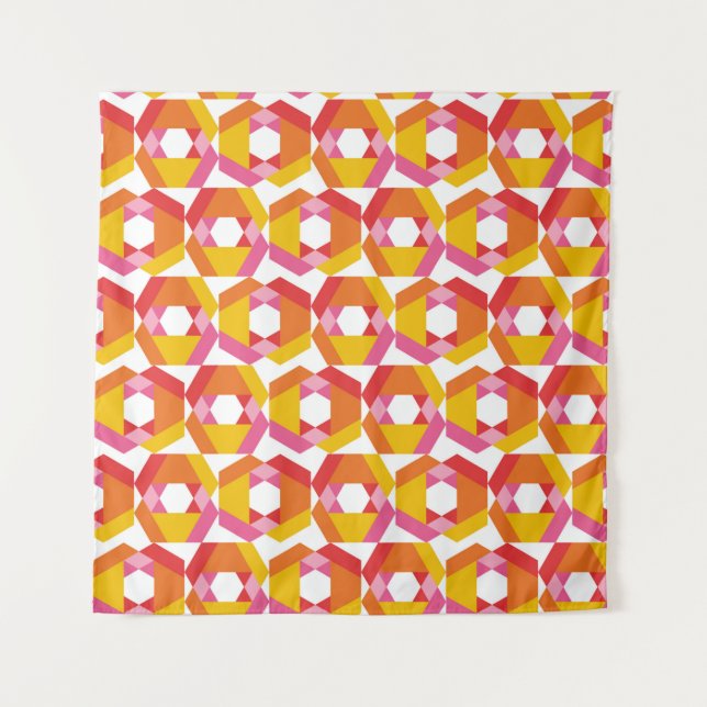 Colourful Geometry minimalistic artwork seamless p Tapestry (Front)