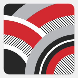 Colourful geometry square sticker