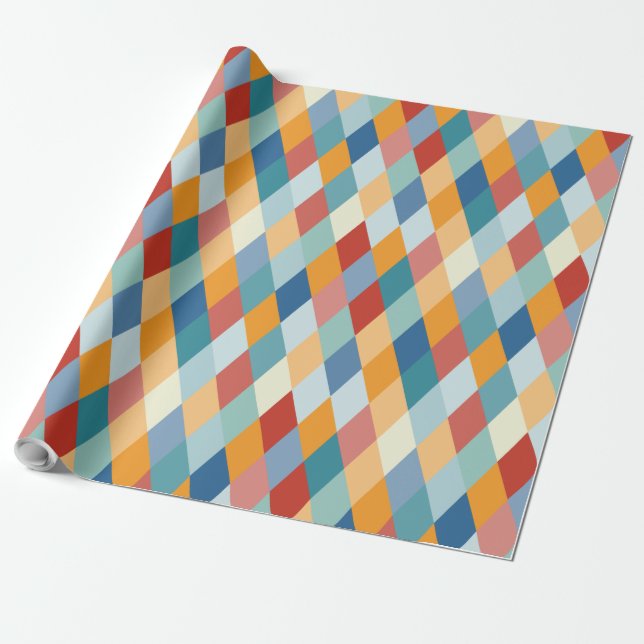 Colourful Geometry VIIA B Wrapping Paper (Unrolled)