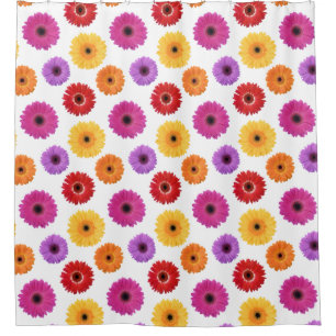 Colourful Gerber Daisies Bold Floral Shower Curtai Shower Curtain