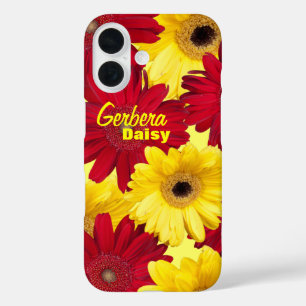 Colourful Gerber Daisy Close-Up Photos Personalise iPhone 16 Case