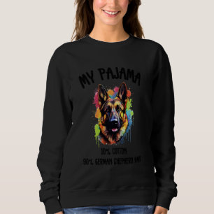 Colourful German Shepherd - Funny Dog Design for P Sweatshirt