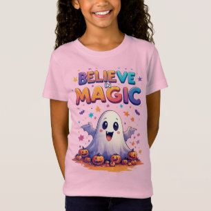 Colourful Ghost Pumpkin Magic Celebration Style T-Shirt