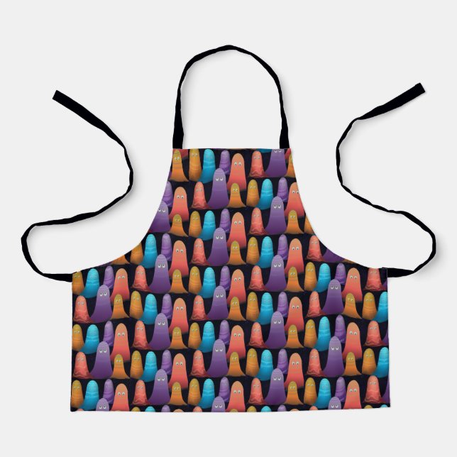 Colourful Ghosts Apron (Front)