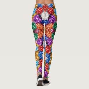 Colourful gift bows leggings