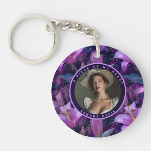 Colourful Gifts For Husband Lilies Flower Key Ring