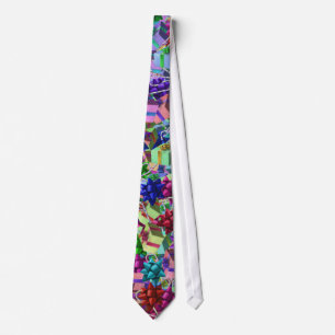 Colourful Gifts Retro Painting Abstract Art Tie
