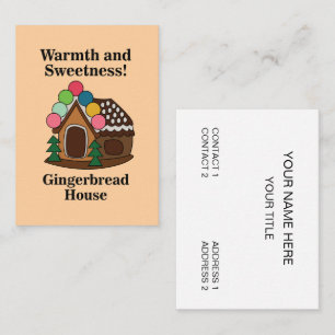 Colourful Gingerbread House Baking Business Card