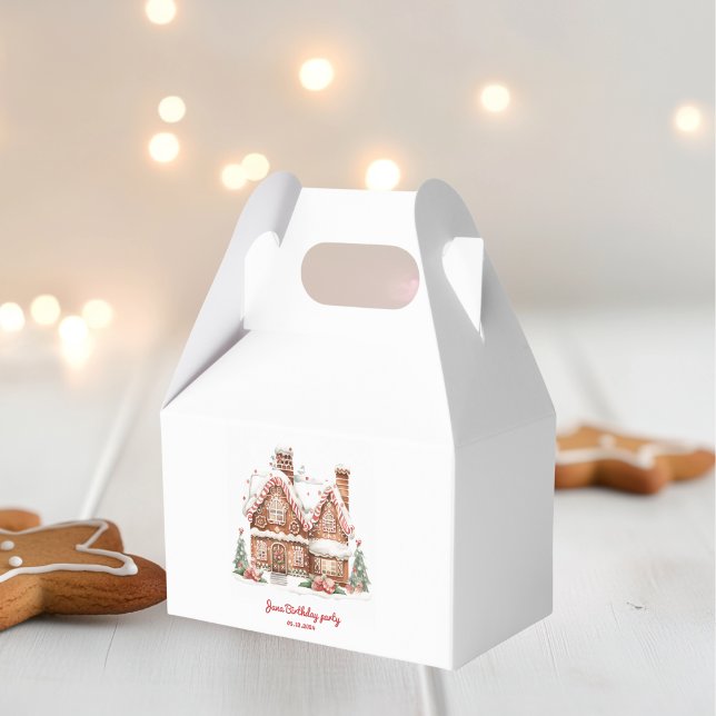 Colourful Gingerbread House Birthday Party  Favour Box (Creator Uploaded)