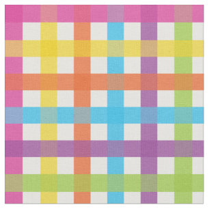 Colourful Gingham Fabric