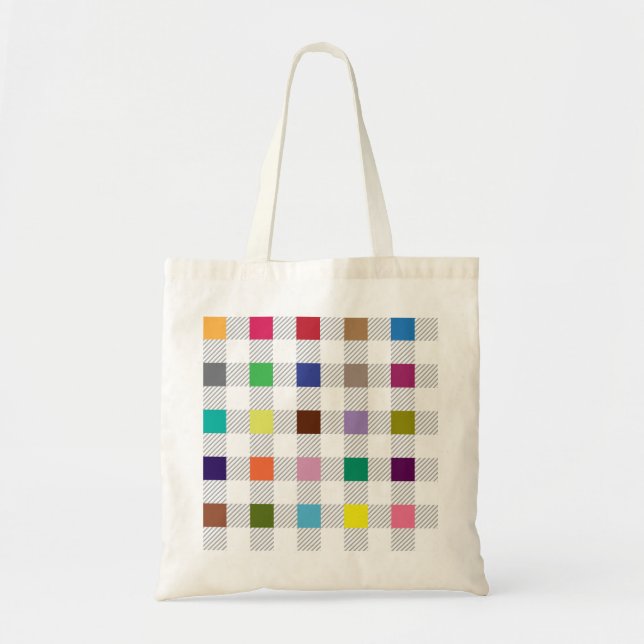 Colourful Gingham Tablecloth Pattern Tote Bag (Front)