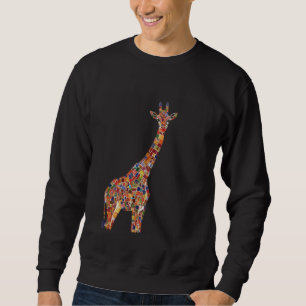 Colourful Giraffe Mosaic Art Sweatshirt