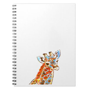 Colourful giraffe notebook