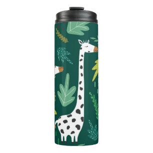 Colourful Giraffes: Decorative Animal Pattern. Thermal Tumbler