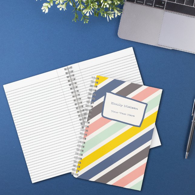 Colourful Girls Monogrammed Name School Subject Notebook (Creator Uploaded)