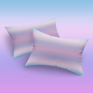Colourful Girls Pastel Blue Purple Gradient Stripe Pillowcase