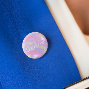 Colourful Girly Cute Teacher Name Back to school 3 Cm Round Badge