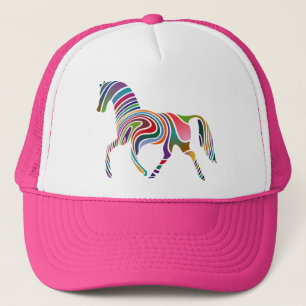 Colourful Girly Fantasy Horse Trucker Hat