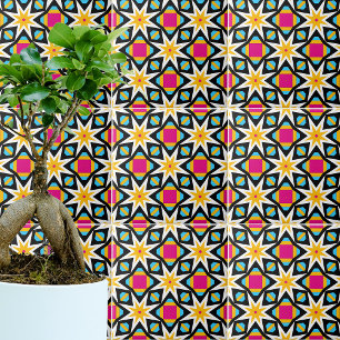 Colourful Girly Modern Mosaic Geometric Pattern Tile