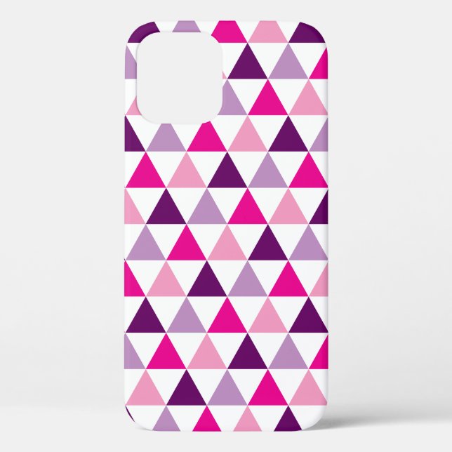 Colourful Girly Pink Purple Geometric Pattern Case-Mate iPhone Case (Back)