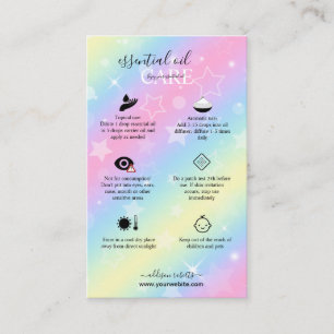 Colourful Glam Iridescent Sparkle  essential oil   Business Card