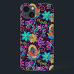 Colourful Glass Beads Look Retro Floral Design iPhone 13 Case<br><div class="desc">Colourful retro flowers made with class beads look. This is image of glass beads and not real beads. Design is available on other products.</div>