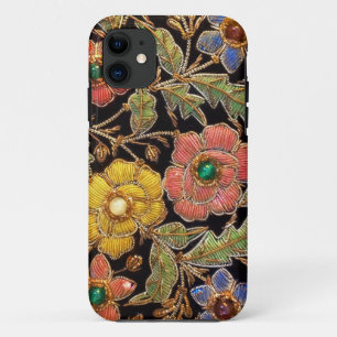 Colourful Glass Beads Vintage Floral Design Case-Mate iPhone Case