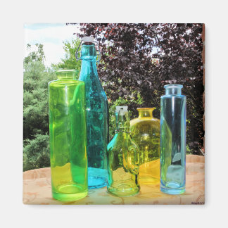 Colourful Glass Bottles Magnet