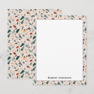Colourful Glass Chips Terrazzo Pattern Frame Card