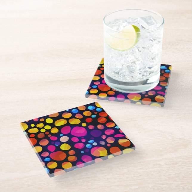 Colourful Glass Coaster (Angled)