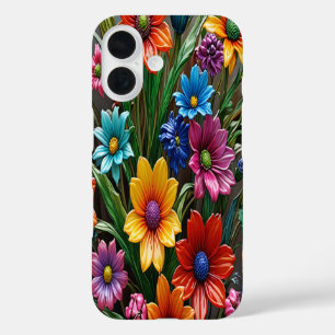 Colourful Glass Flowers #1 -  iPhone 16 Cases