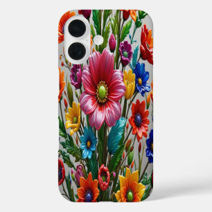 Colourful Glass Flowers #9 - iPhone 16 Cases