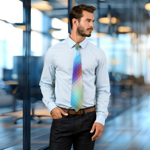 Colourful Glass Mosaic Chequered Tie
