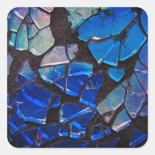 Colourful Glass Mosaic Square Sticker