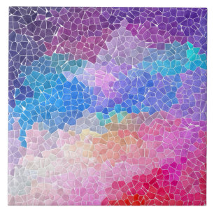 Colourful Glass Stained Mosaic Tile