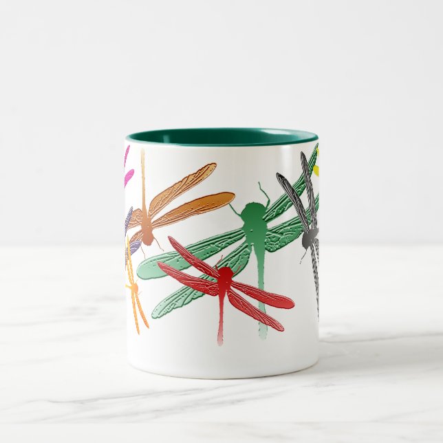 Colourful Glide Dragonfly mug (Center)