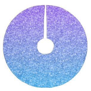 Colourful Glitter And Sparkles Pattern Brushed Polyester Tree Skirt