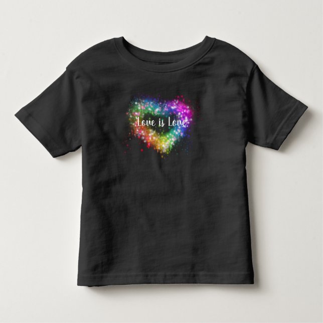 Colourful glitter heart  toddler T-Shirt (Front)