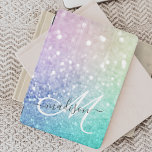 Colourful Glitter Pretty Bokeh Monogrammed iPad Mini Cover<br><div class="desc">Easily personalise this elegant colourful bokeh glitter pattern with your custom name and/or monogram.</div>