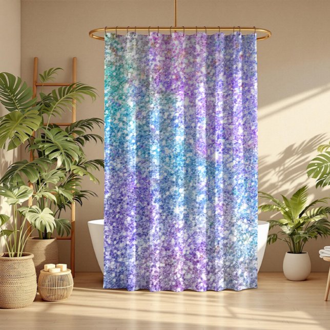 Colourful Glitter Print Shower Curtain (Creator Uploaded)